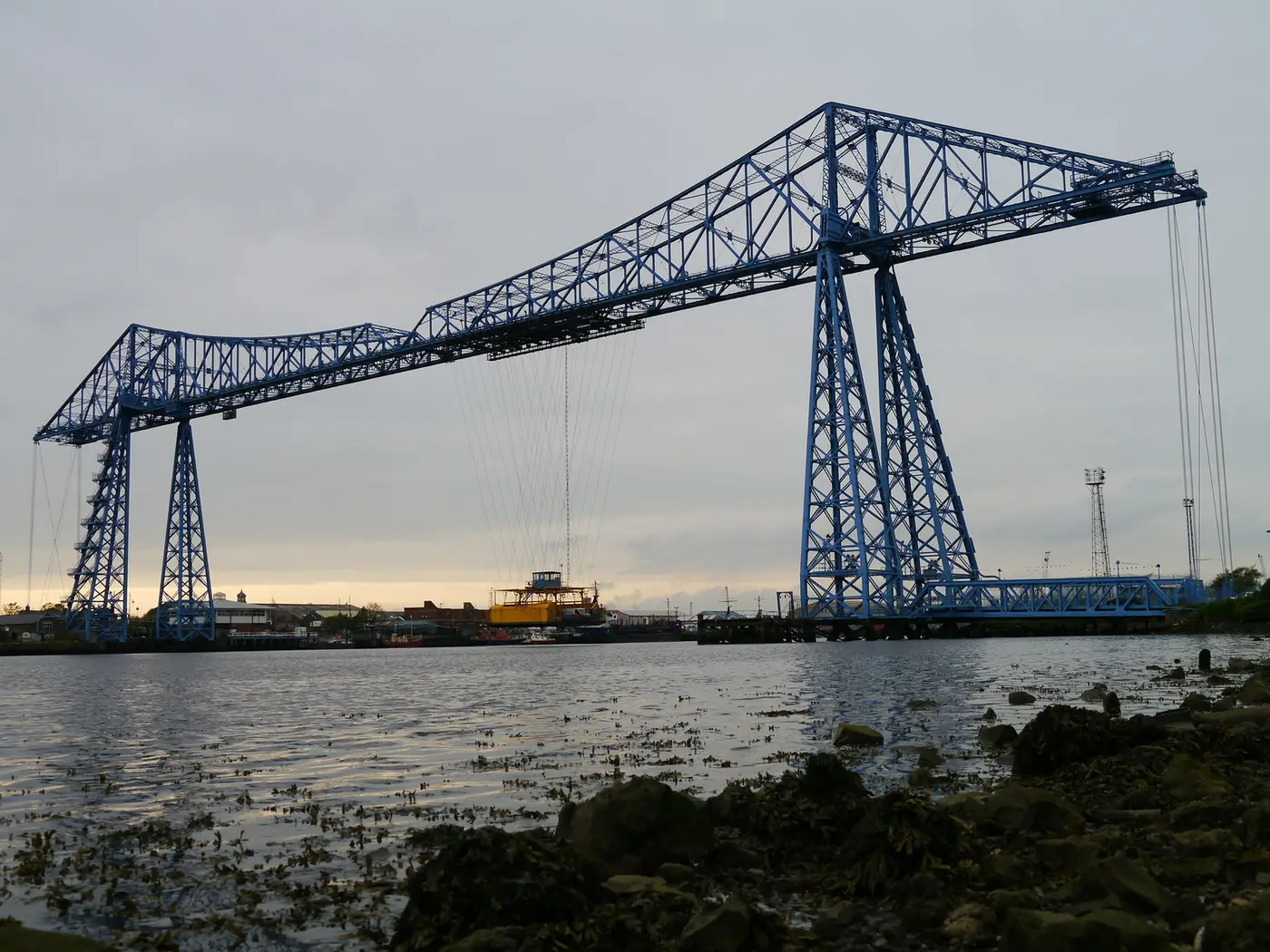 The Middlesbrough Transporter Bridge over the River Tees